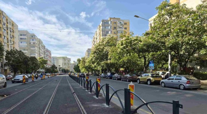 Bandă unică pentru autobuze în București, pe șinele de tramvai reabilitate de pe Bulevardul Chișinău