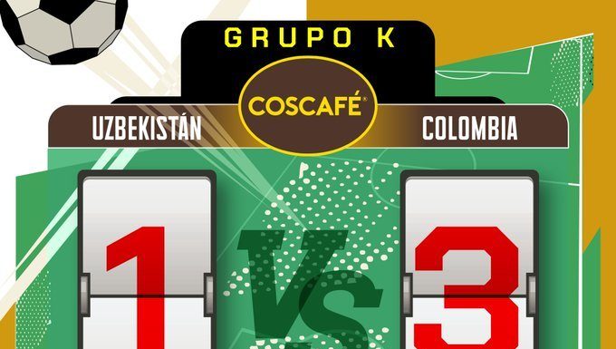 Cupa Mondială 2026: Columbia a învins Uzbekistan, scor 3-1, în grupa K