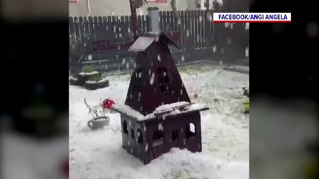 Furtuni violente au răvășit România. Un om a murit lovit de trăznet, grindina a format straturi groase de gheață pe străzi