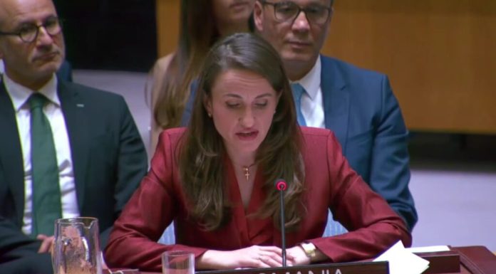 Oana Țoiu contrazice la ONU narațiunea Rusiei despre drona de la Galați: „Analiza arată fără îndoială că era de origine rusească”