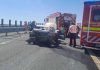 Accident pe autostrada A1, între Arad şi Timişoara/ Trei persoane au fost rănite – FOTO