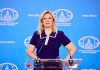 Maria Zaharova, despre o eventuală unire a Moldovei cu România: „Populaţia Găgăuziei şi a Transnistriei are alte priorităţi de politică externă. Ei văd în Rusia un protector”